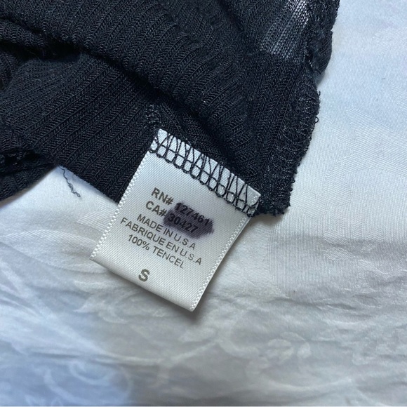 Wildfox Women's Hopeless Cowgirl Rib Top Sheer 100% Tencel Tee Tie Bottom Drippy - Picture 7 of 9